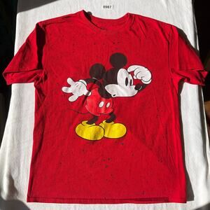 Disney Women’s Short Sleeve T-shirt size XL (18/20), Red, Mickey Mouse